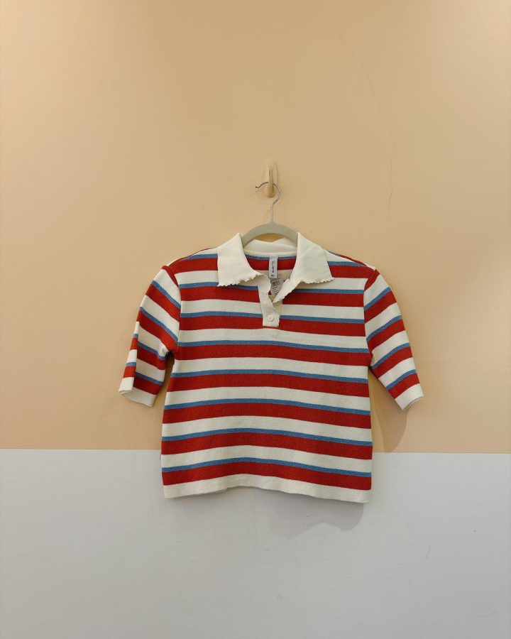 Blusa tricot listras vermelhas Renner P