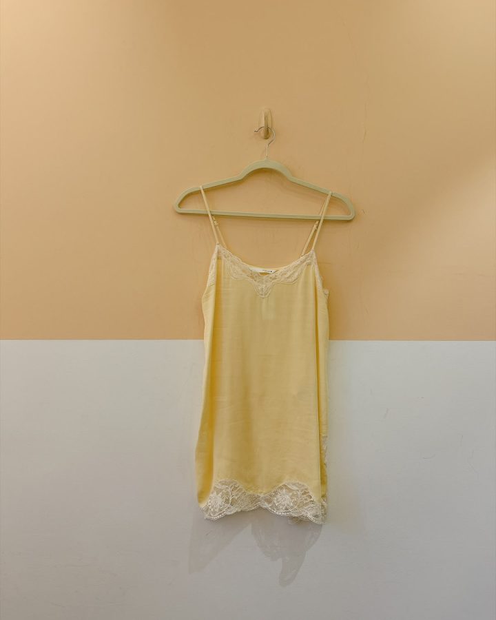 Regata amarela renda Zara PP