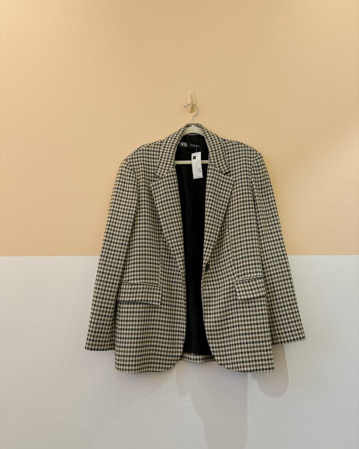 Blazer pied marrom Zara P