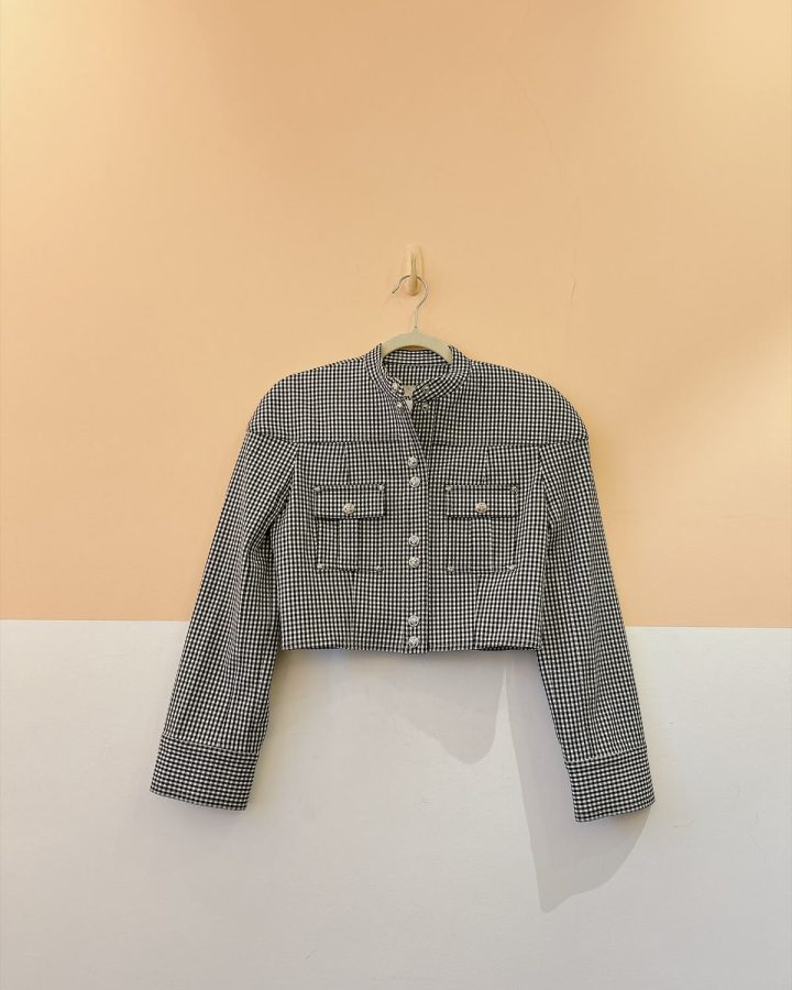 Blazer curto xadrez p&b NV PP