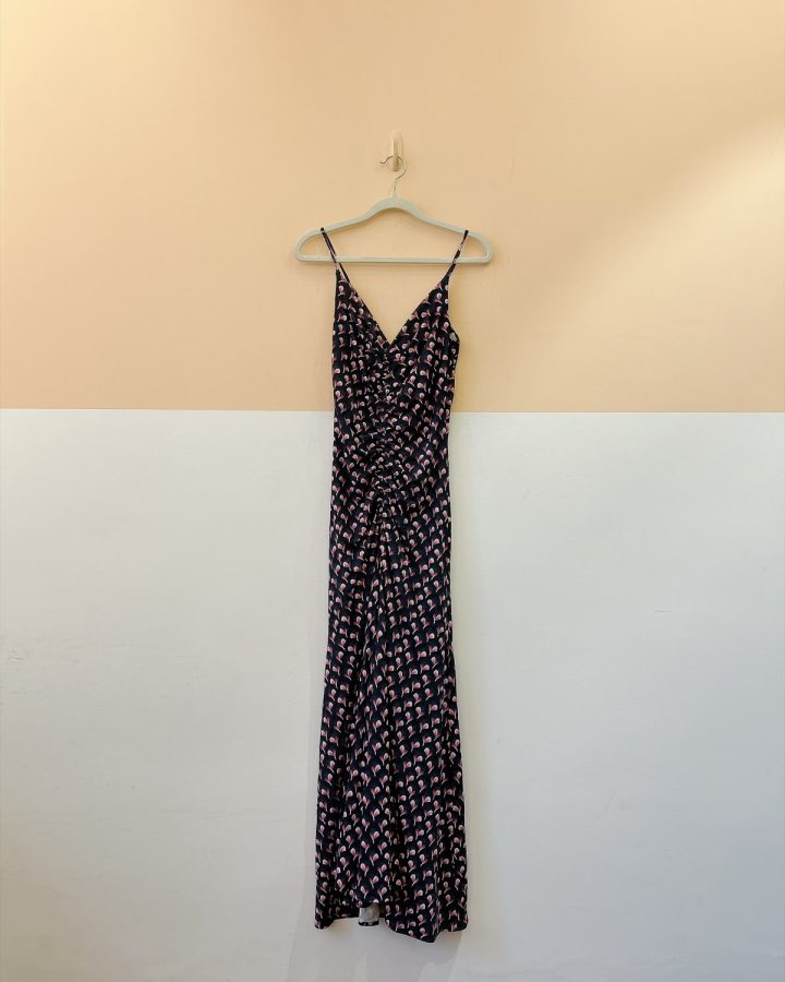 Vestido malha fria estampa escura NV P