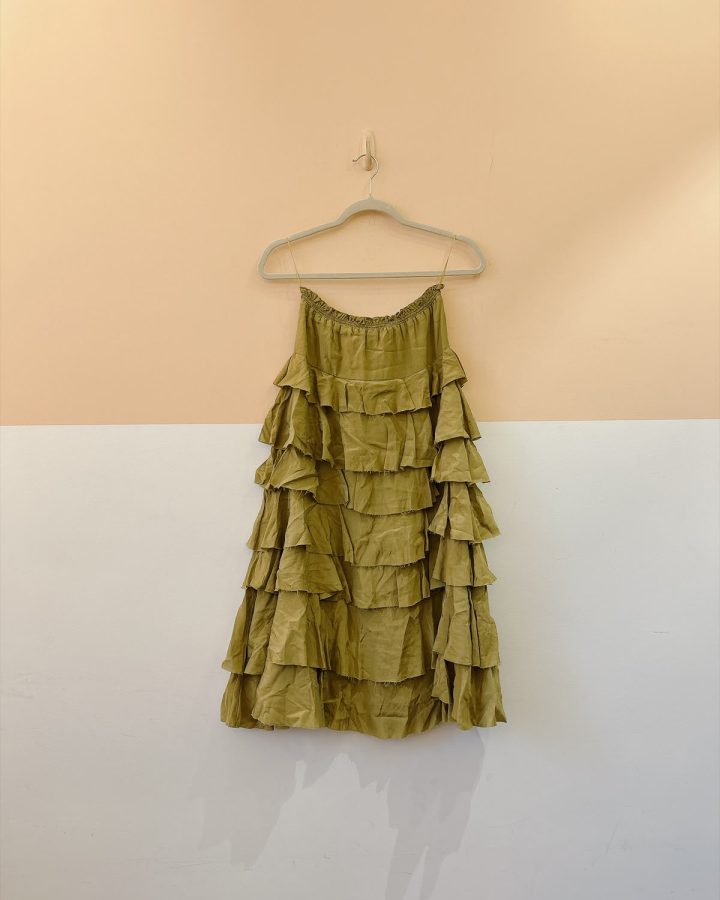Saia camadas verde Zara PP