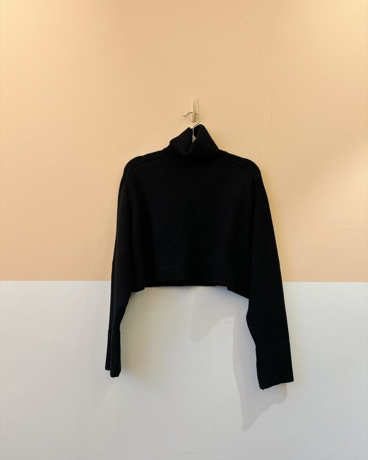 Tricot preto gola Zara M