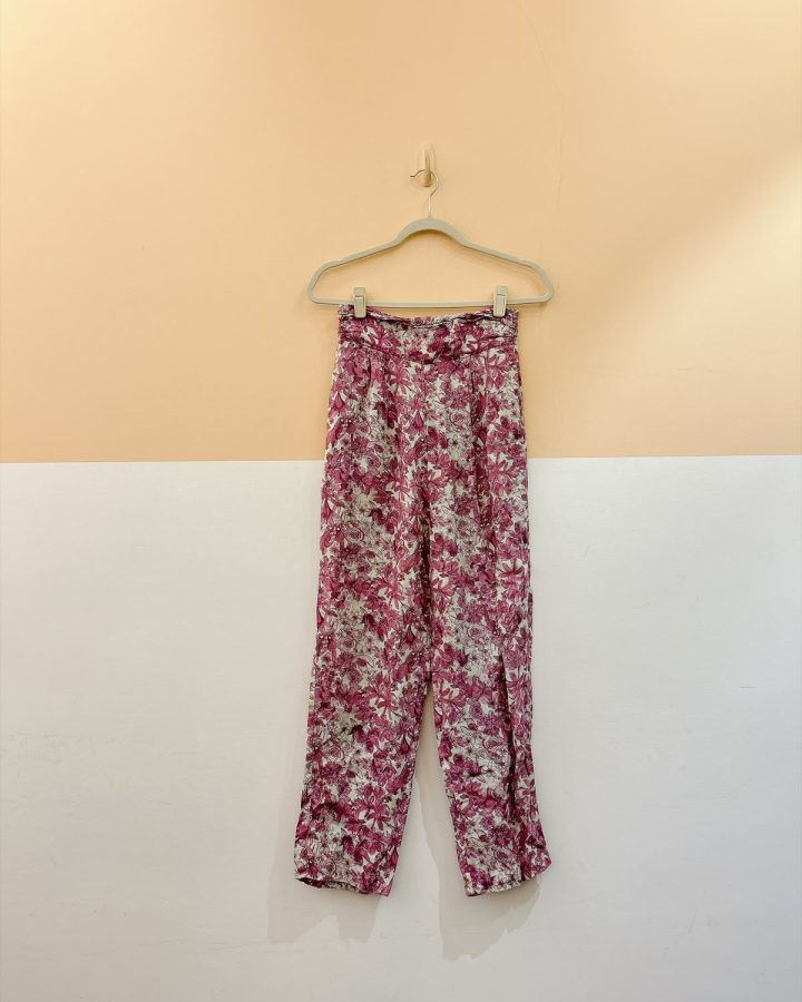 Calça florida lilás off B Yourself 36
