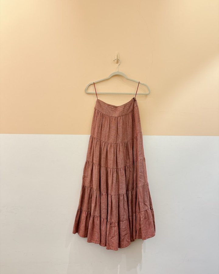 Saia rosa camadas Clemence 34