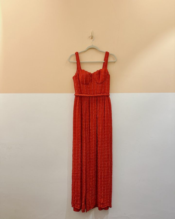 Vestido vermelho textura Aya 38