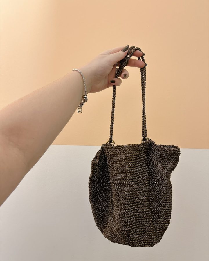 Bolsa tricot metalizada Zara