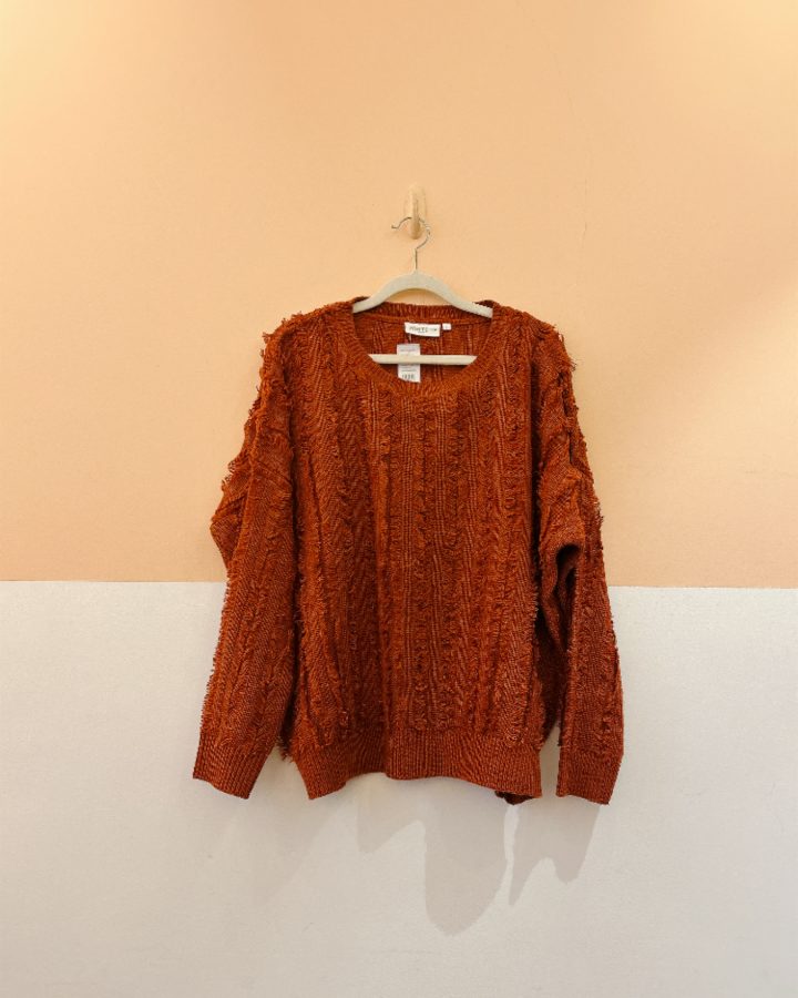 Tricot terracota White Dote G