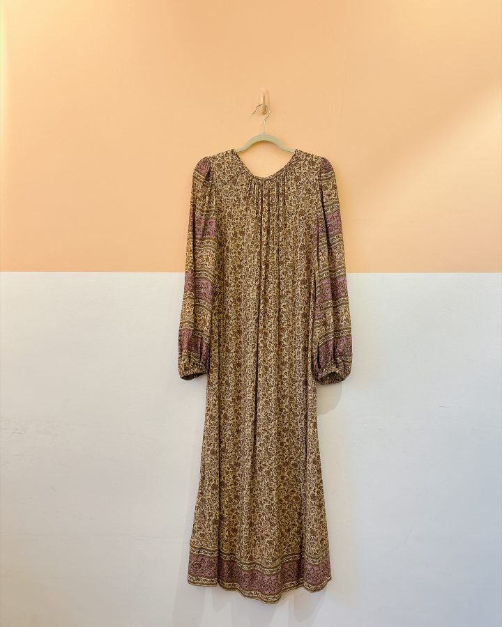 Vestido longo floral Maria Filó M