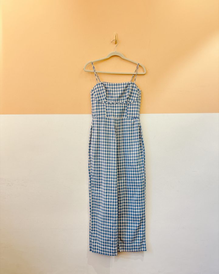 Macacão vichy azul Dress to M