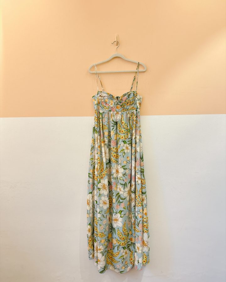 Vestido midi estampada floral Farm M