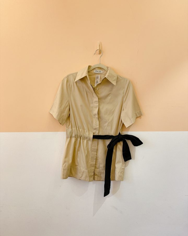 Camisa bege amarração Elisa Lage 34
