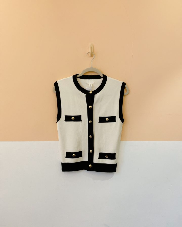 Colete tricot p&b H&M P