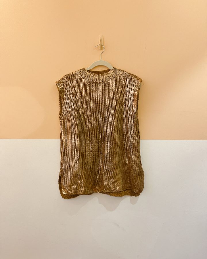 Colete tricot metalizado Oliva M