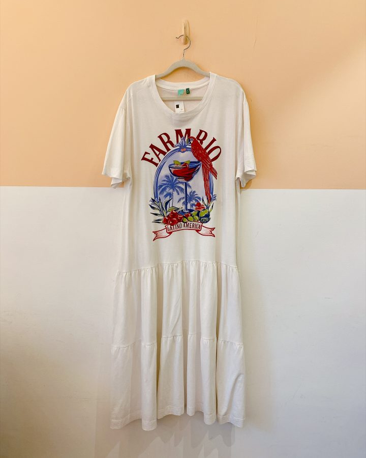 Vestido midi t-shirt silk Farm GG