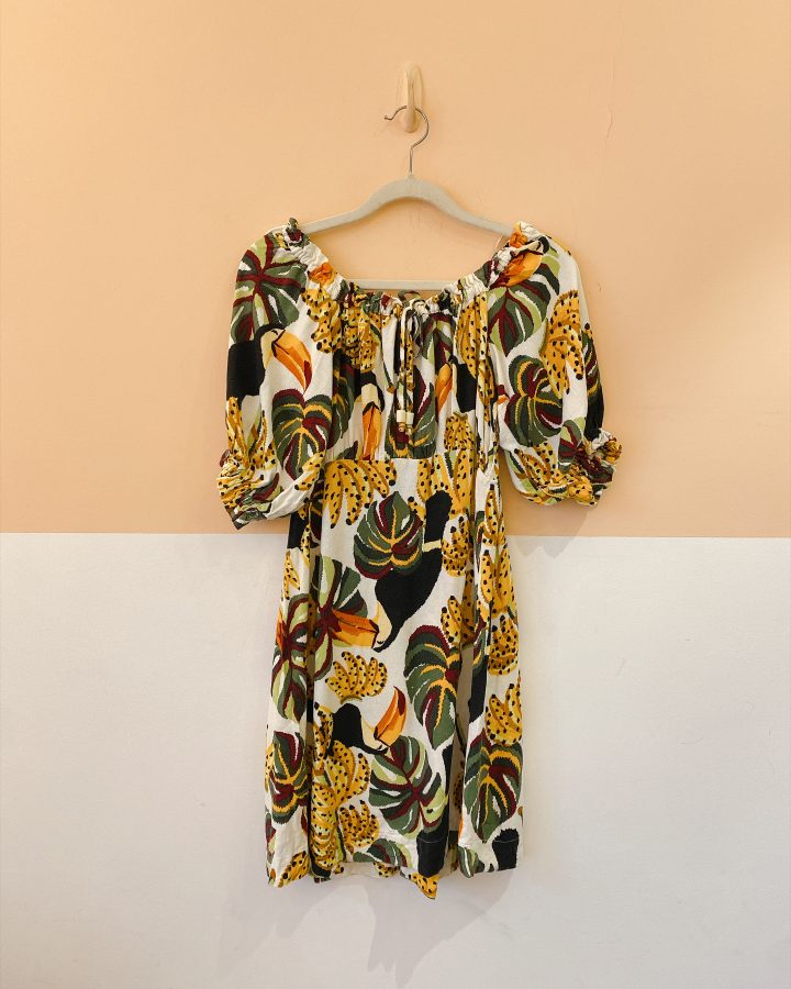 Vestido curto ciganinha frutas Farm PP