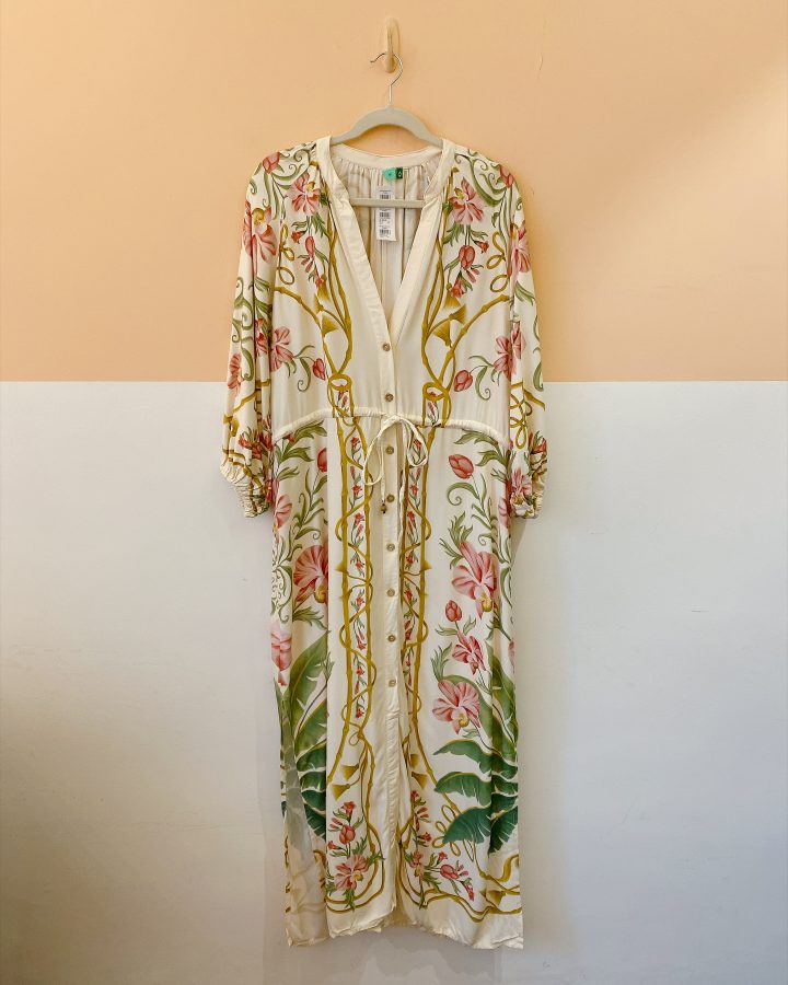 Vestido midi off floral farm GG