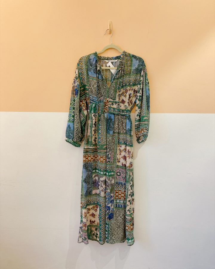 Vestido midi estampado Zara P