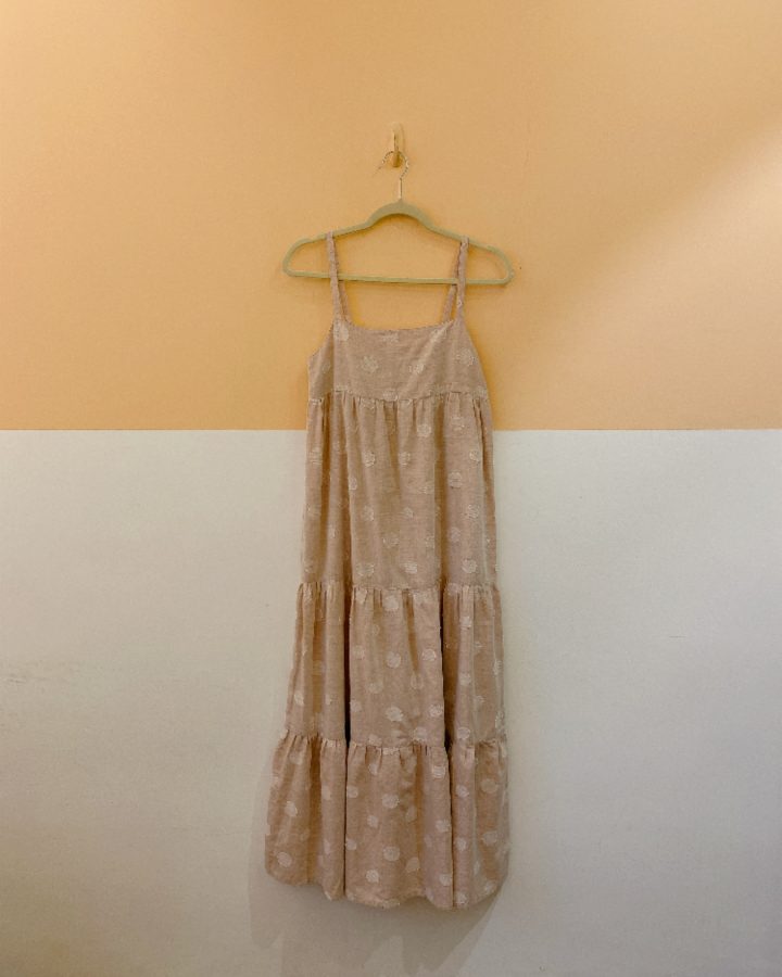 Vestido midi rosé bolas Gaya PP