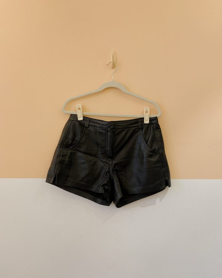 Short couro preto Animale 40