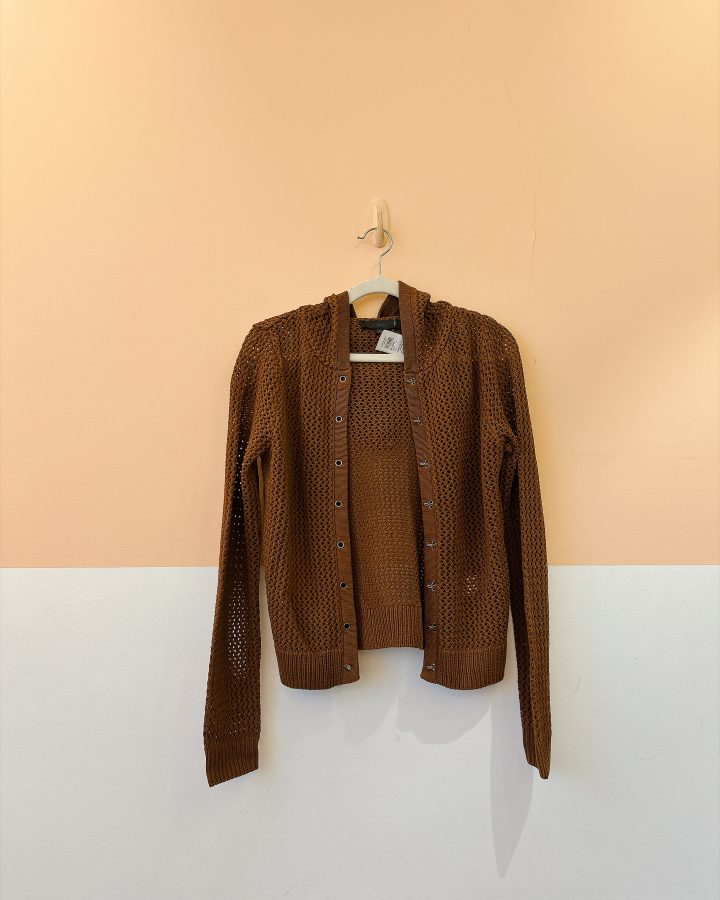 Casaco tricot marrom Zara P