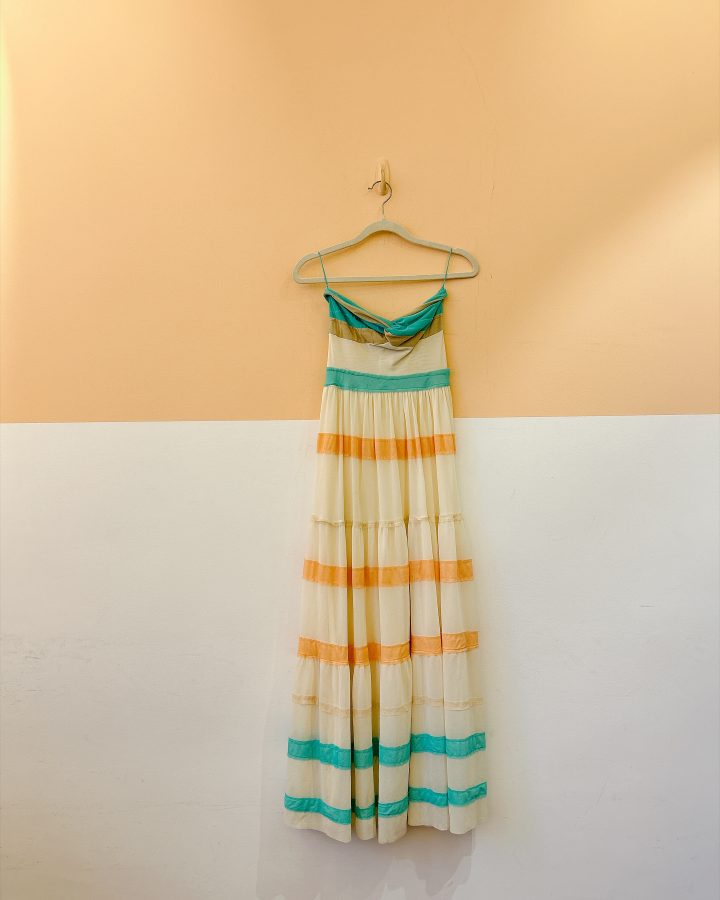 Vestido tule camadas off azul Agilitá PP