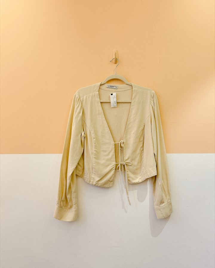 Blusa bege amarrações Dress To G