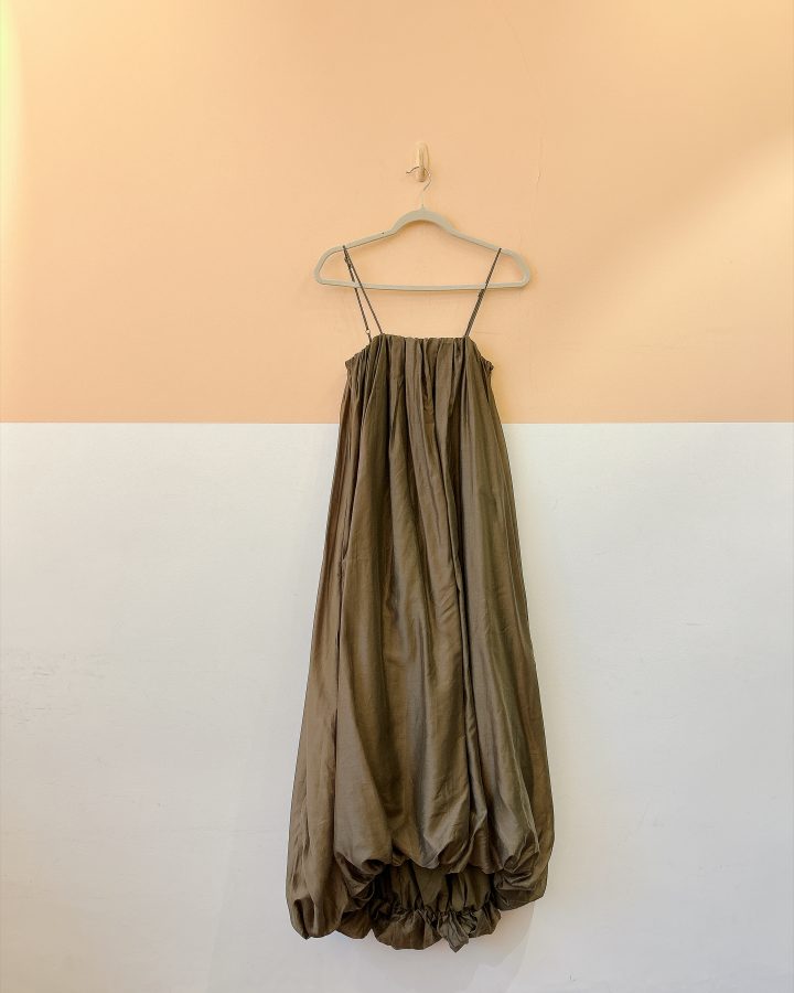 Vestido midi musgo balonê Renner M