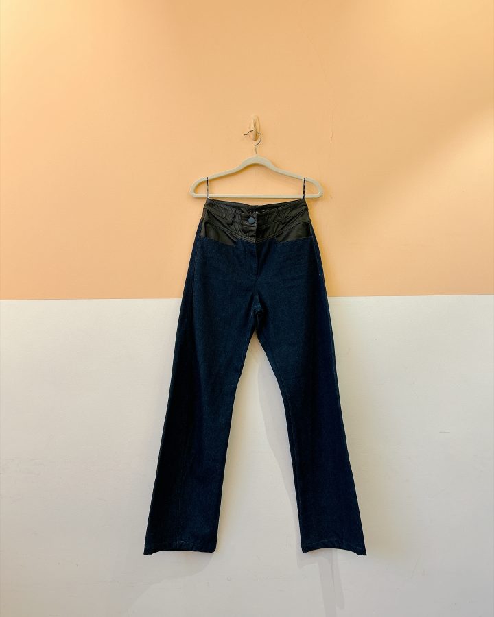 Calça jeans cós couro Aylla 36