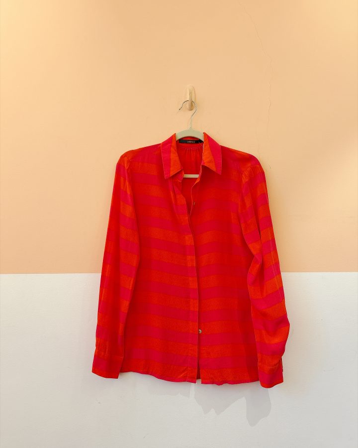 Camisa listrada rosa e laranja Animale 36