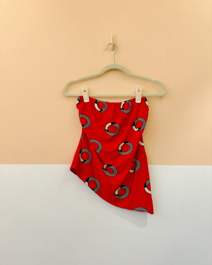 Blusa vermelha malha estampa Farm P