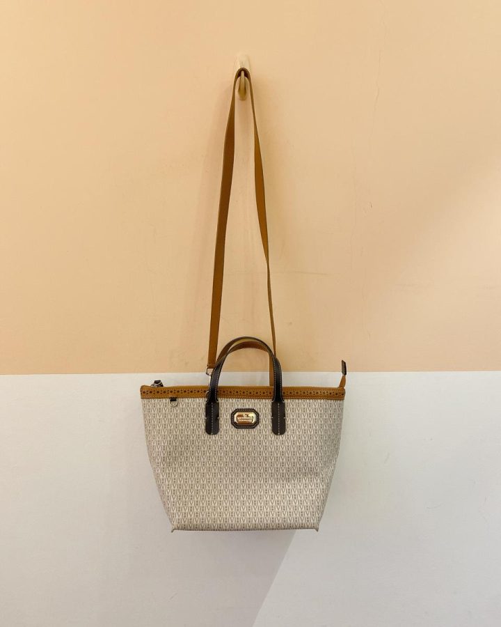 Bolsa tote marrom/off Victor Hugo