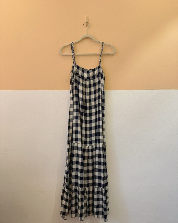 Vestido midi xadrez Ideologic P