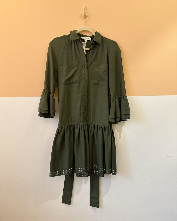 Vestido curto musgo M