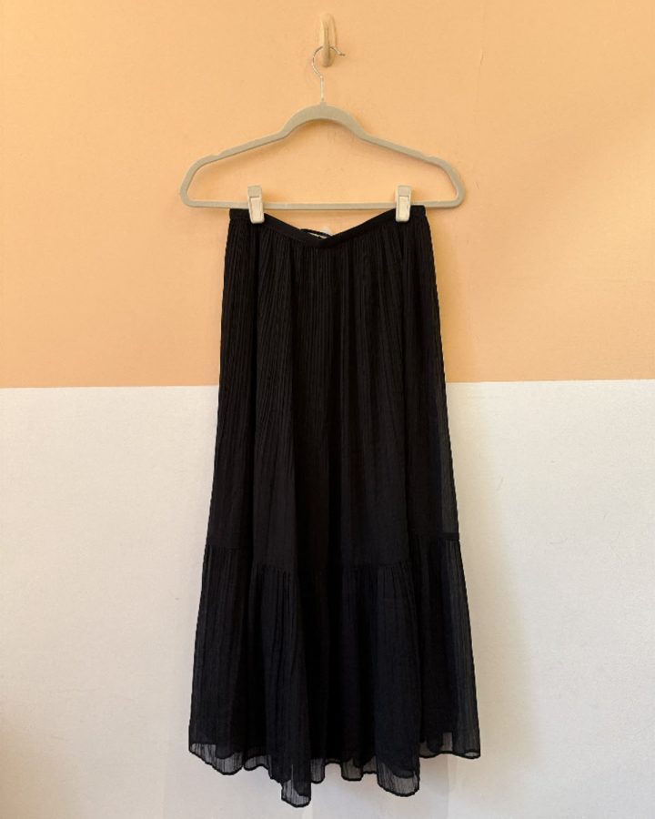 Saia midi plissada Uniqlo P