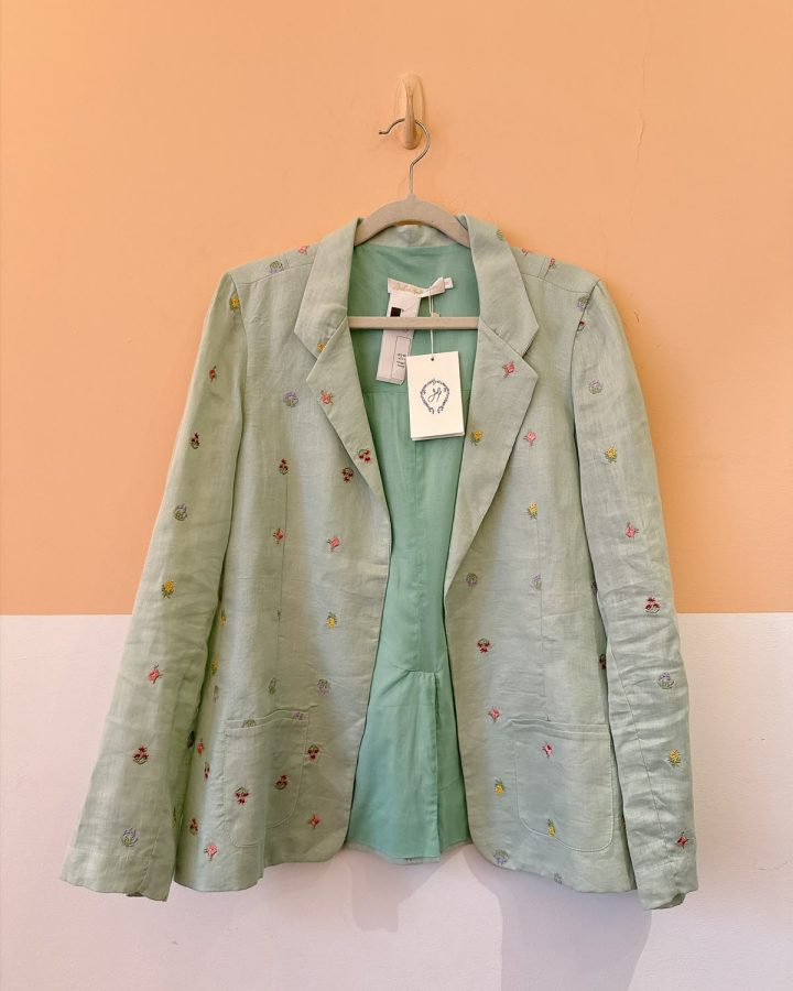 Blazer bordado flor Julia Goldenzon 38