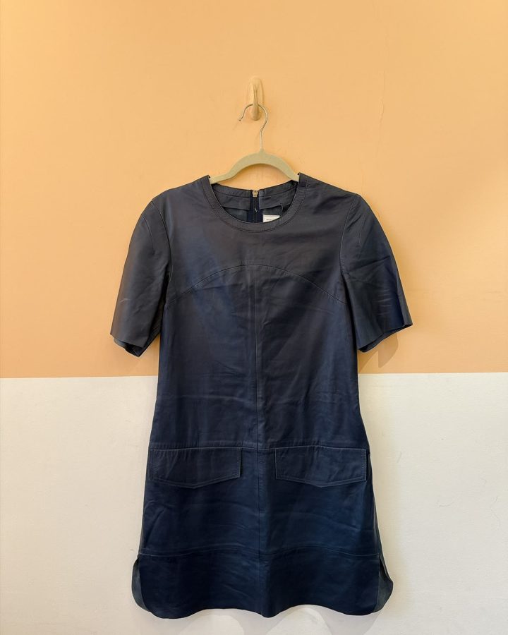 Vestido curto couro Animale P