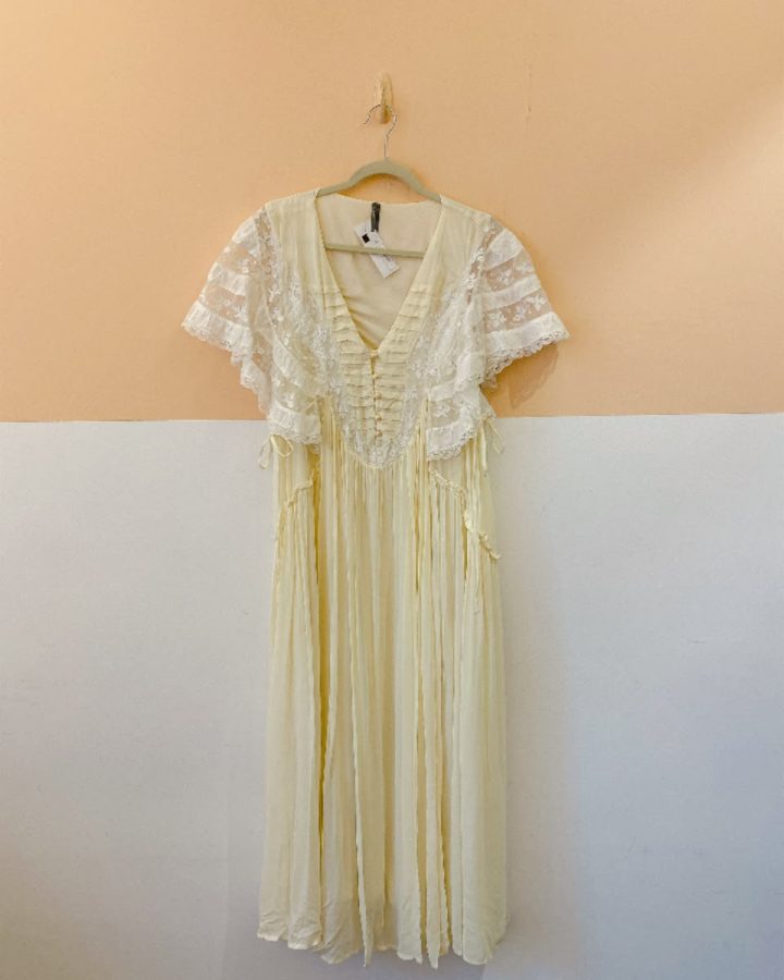 Vestido Midi Amplo Off Anthropologie P