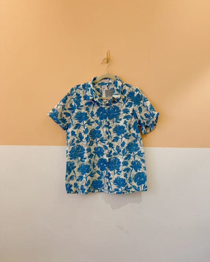 Camisa Floral Azul Ideologic P