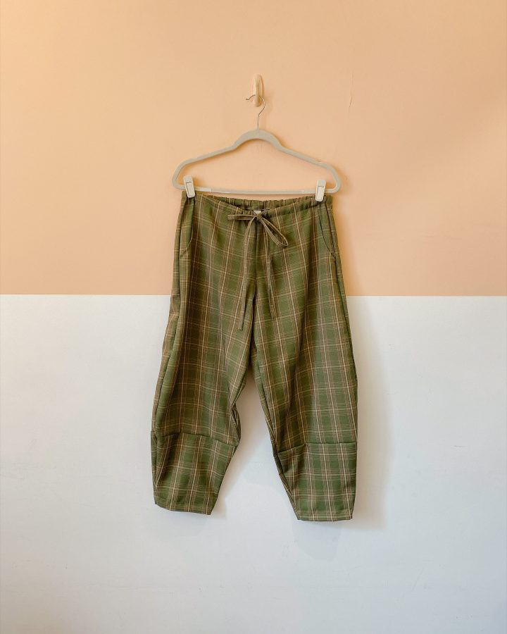 Calça verde xadrez Le Pipa M