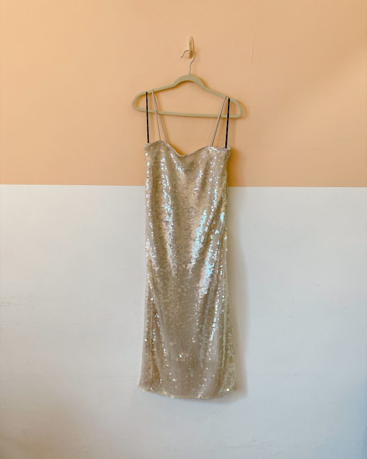 Vestido midi paetes Animale 38