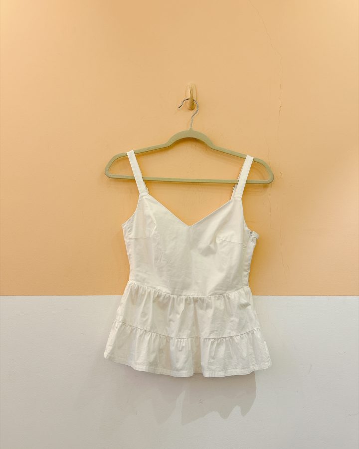 Blusa branca peplum Shoulder P