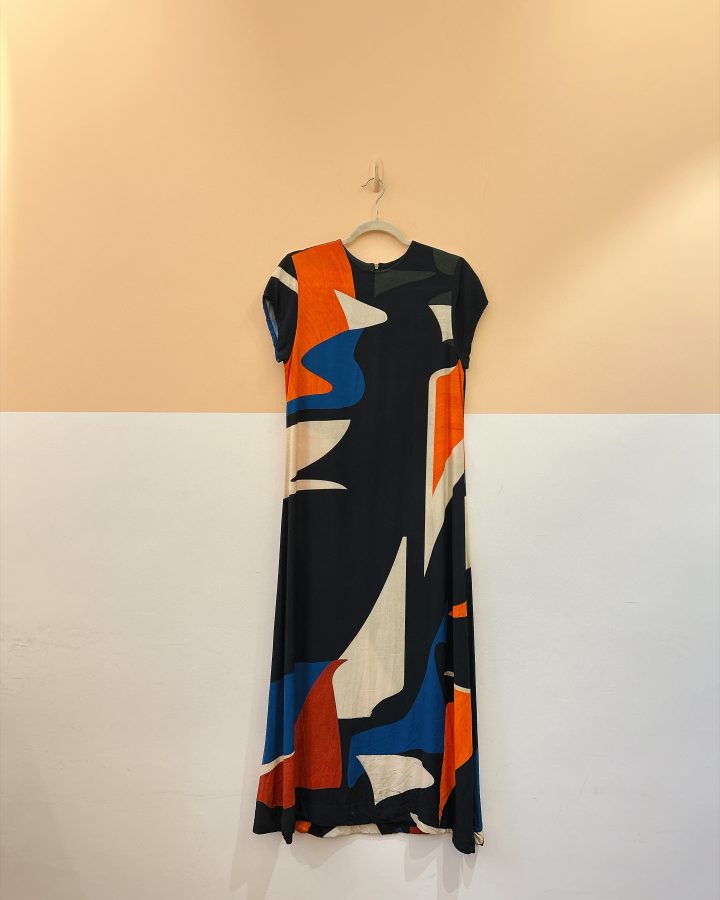Vestido preto estampa Osklen P