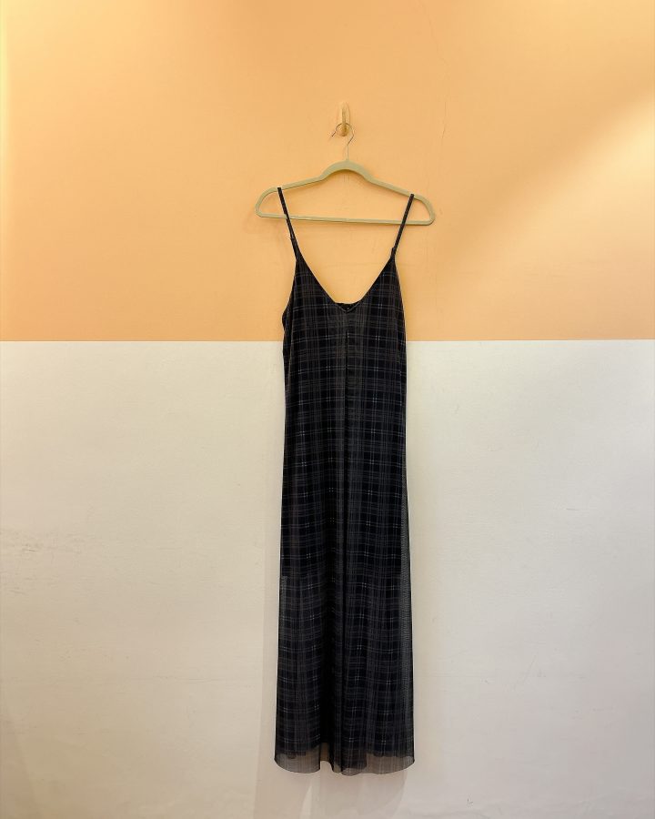 Vestido midi tule xadrez Riachuelo M