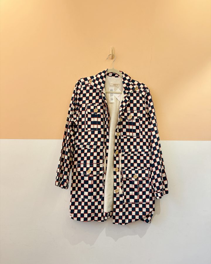 Parka azul quadriculada Canô M