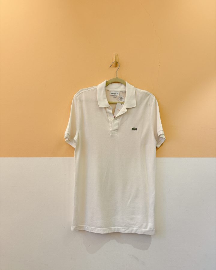 Camisa polo branca slim Lacoste M