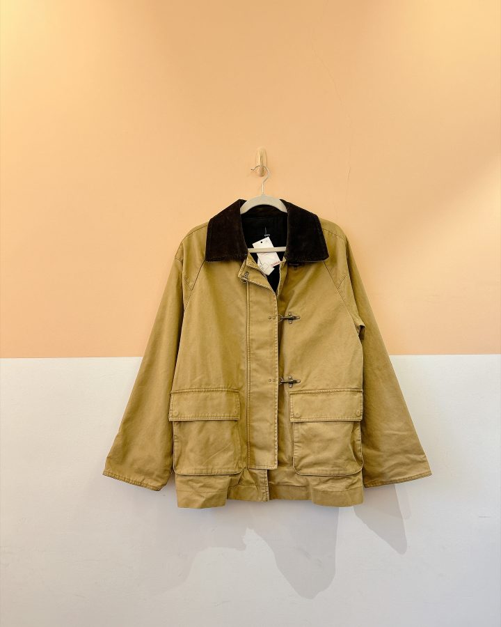 Parka bege gola Mango M