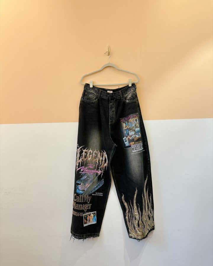 Calça ampla estonada silks Tig 38