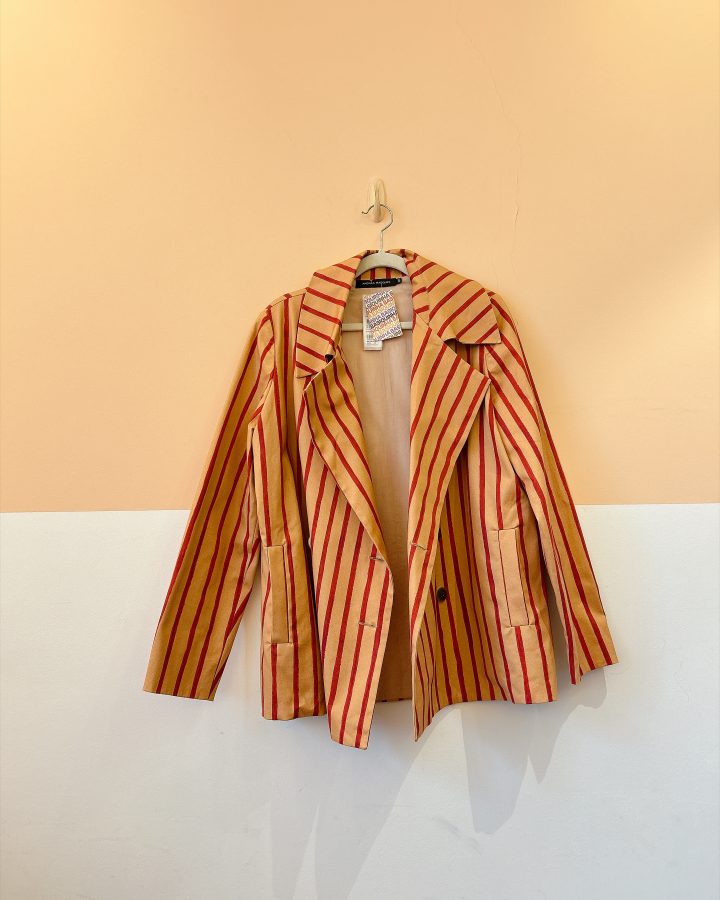 Blazer listrado laranja Andrea Marques 38