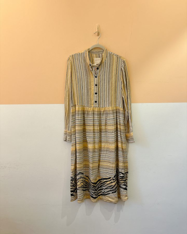 Vestido midi listrado Savy 38